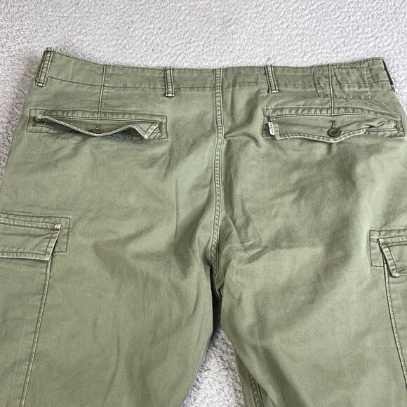 Levi Strauss Cargo Pant Men 38x30 Green Slim Straight Stretch Utility Streetwear - Picture 9 of 16
